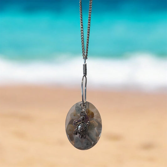 Ocean Charm Turtle Pendant Necklace
