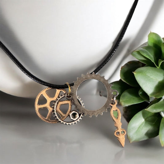 Steampunk Gear Pendant Necklace