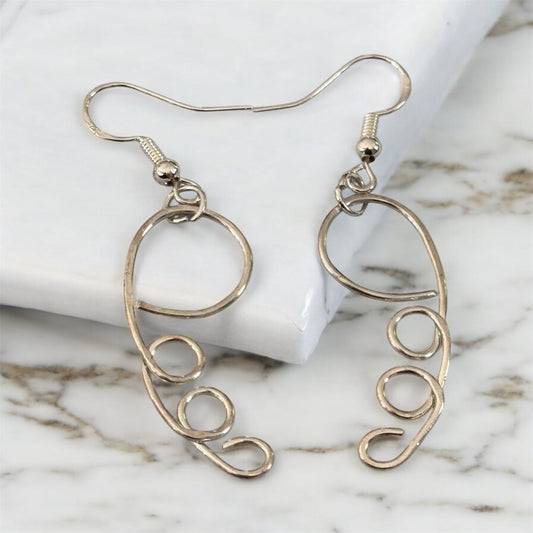 Sterling Silver Spiral Vine Earrings