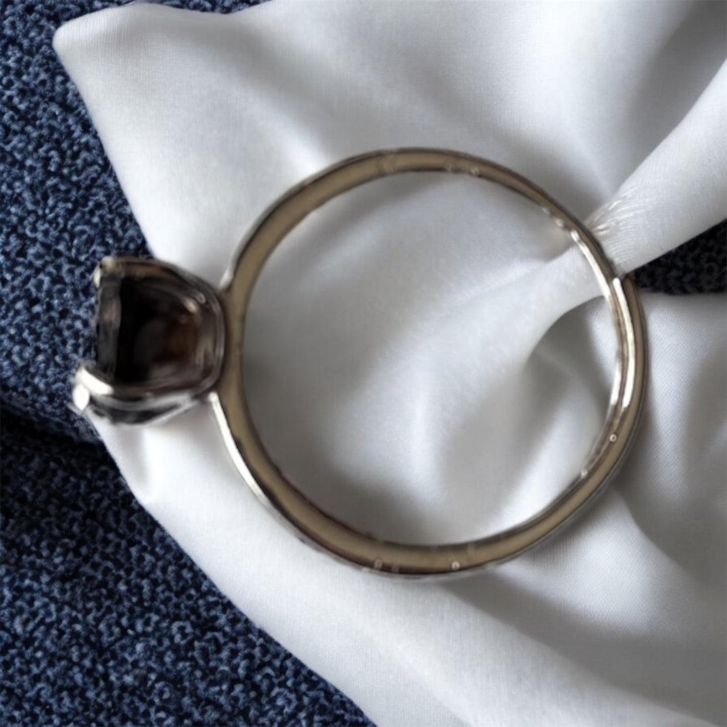 Handcrafted Sterling Silver Ring with AAA Smoky Quartz (3ctw)