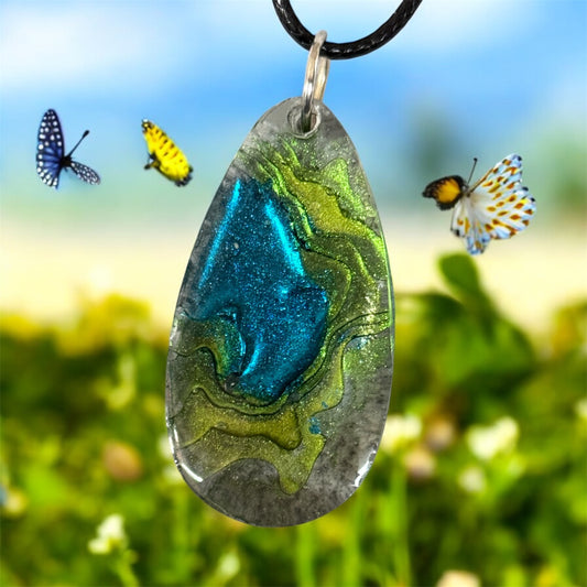 Ocean Bloom Resin Pendant
