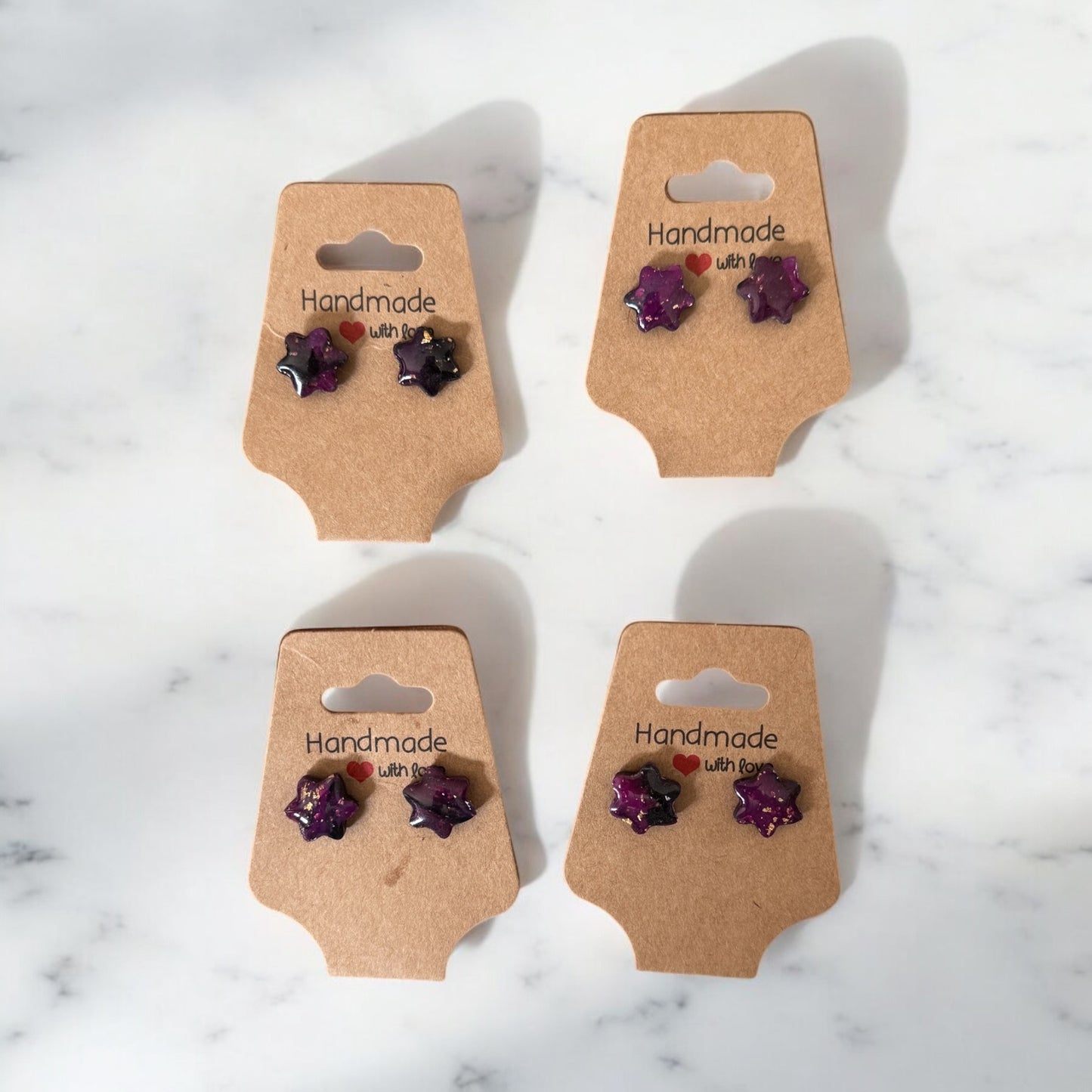 Cosmic Star Studs – Polymer Clay Earrings