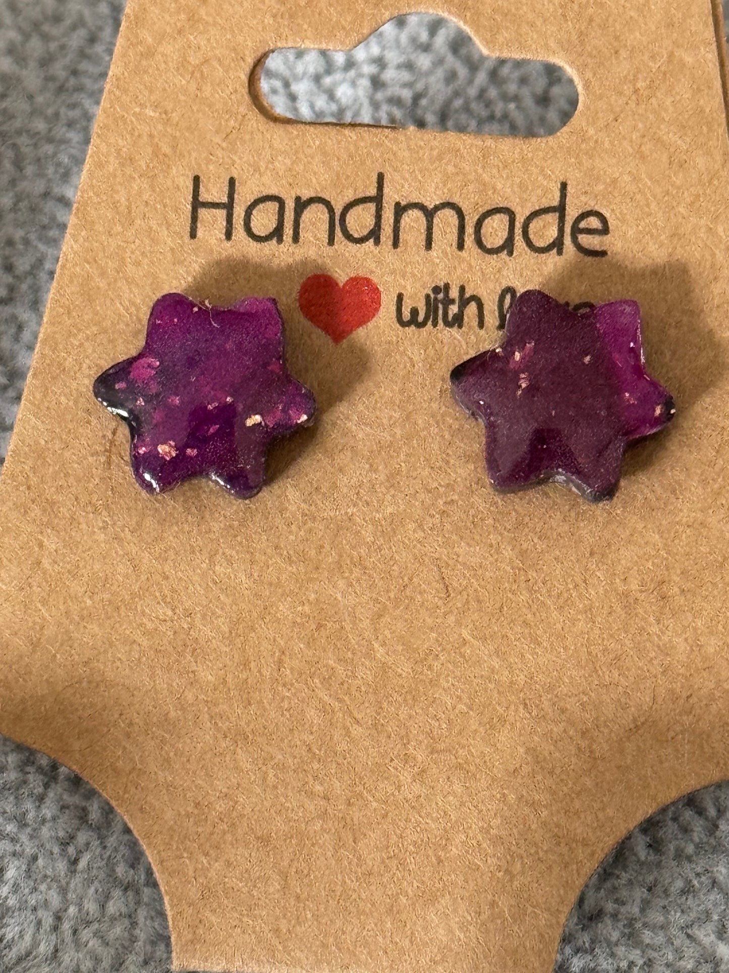 Cosmic Star Studs – Polymer Clay Earrings