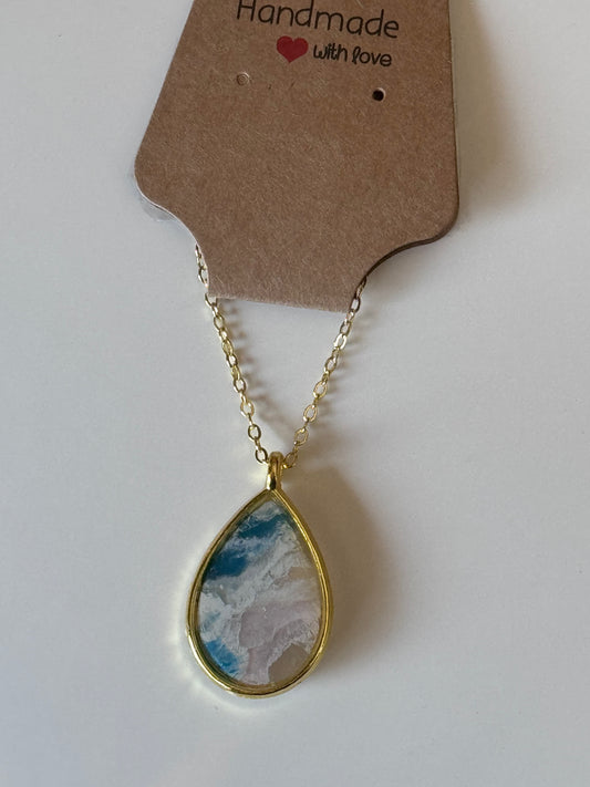 Teardrop Coastal Mist Necklace