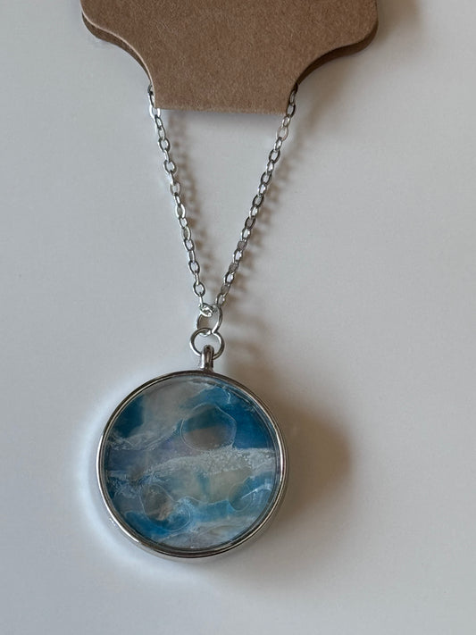 Silver Sea Round Pendant