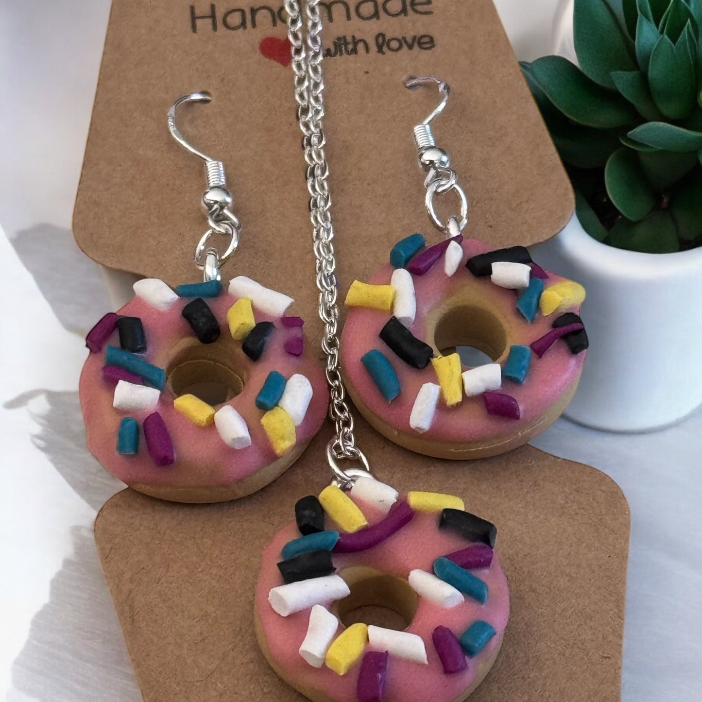Sprinkled Sweetness Donut Jewelry Set