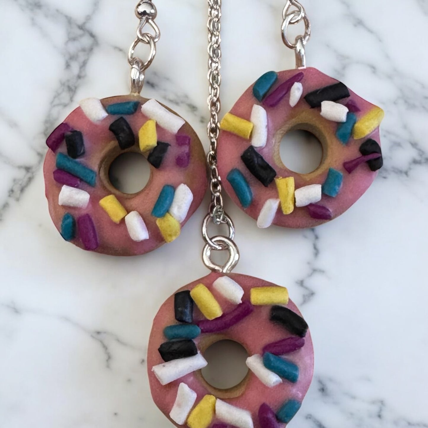Sprinkled Sweetness Donut Jewelry Set