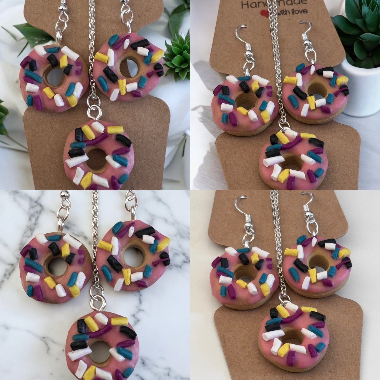 Sprinkled Sweetness Donut Jewelry Set