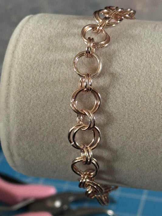 Rose Gold Chainmaille Bracelet