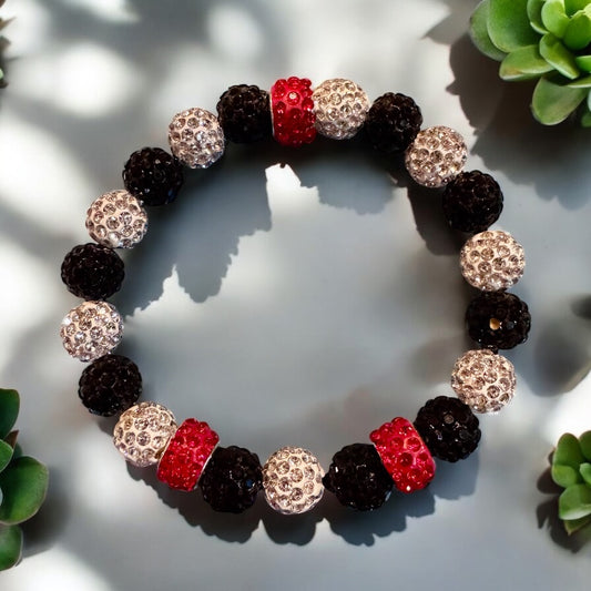 Red Raiders Fan Bracelet – Black, Silver & Red