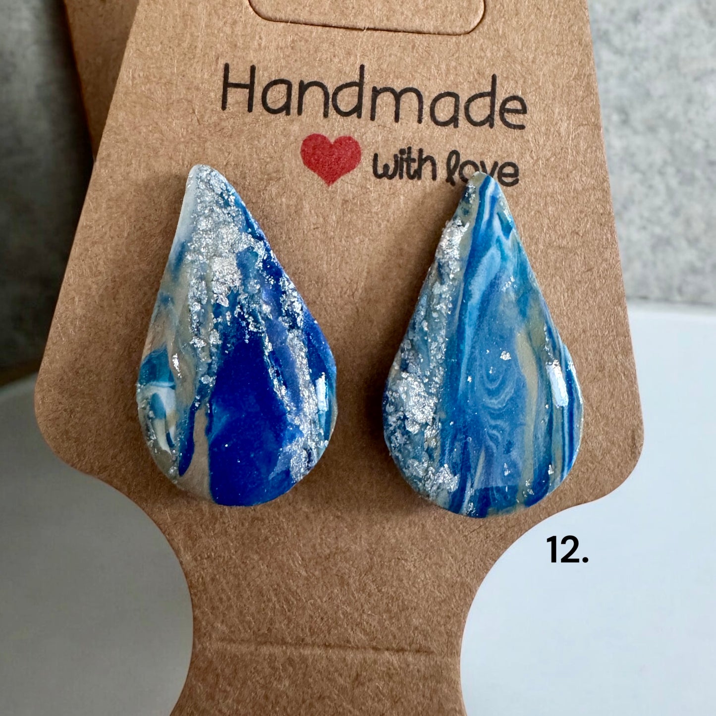 Water and Sky – Polymer Clay Earrings. Buy 1 get 1 half off