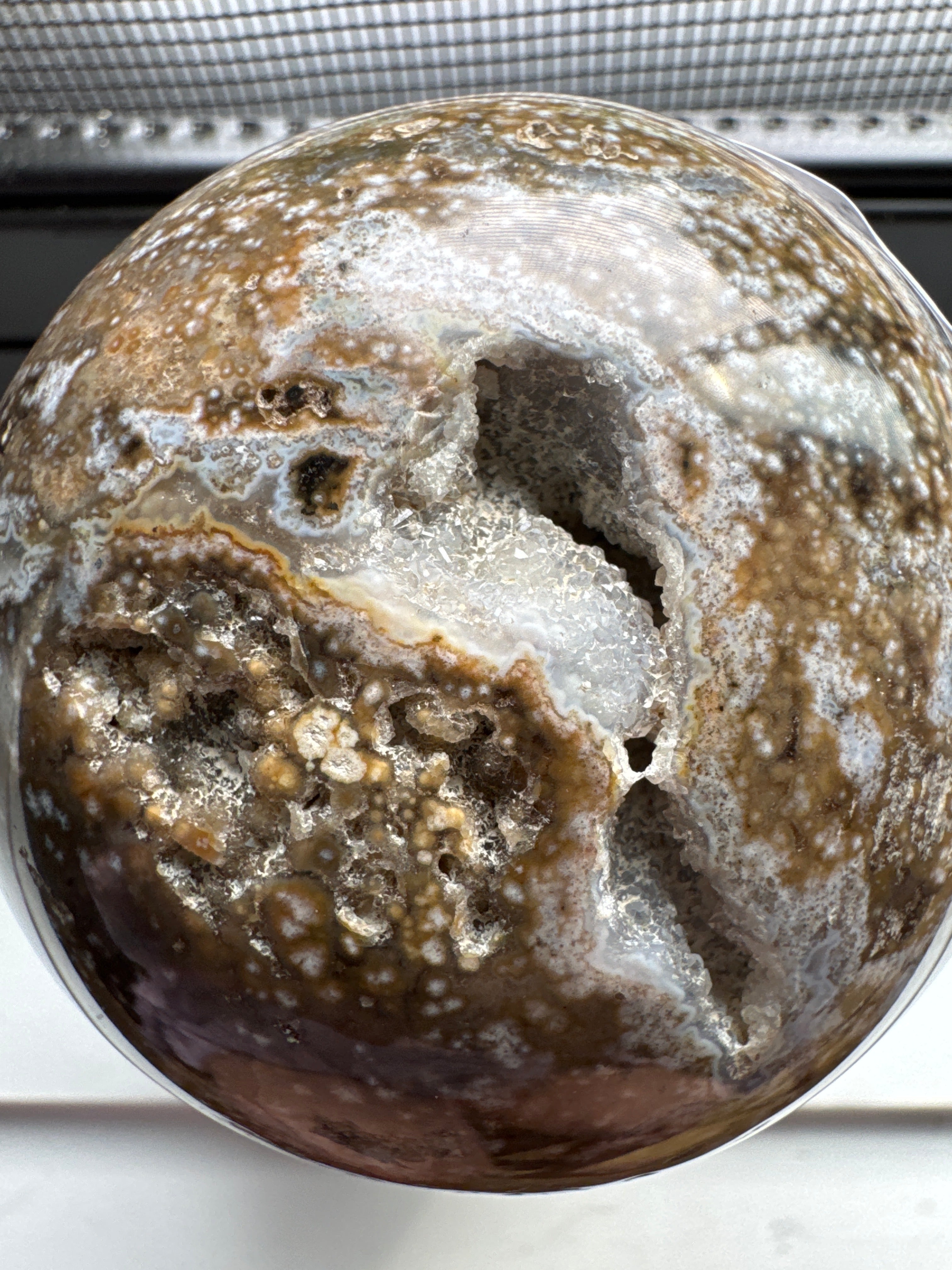 Ocean Jasper with Druzy Sphere
