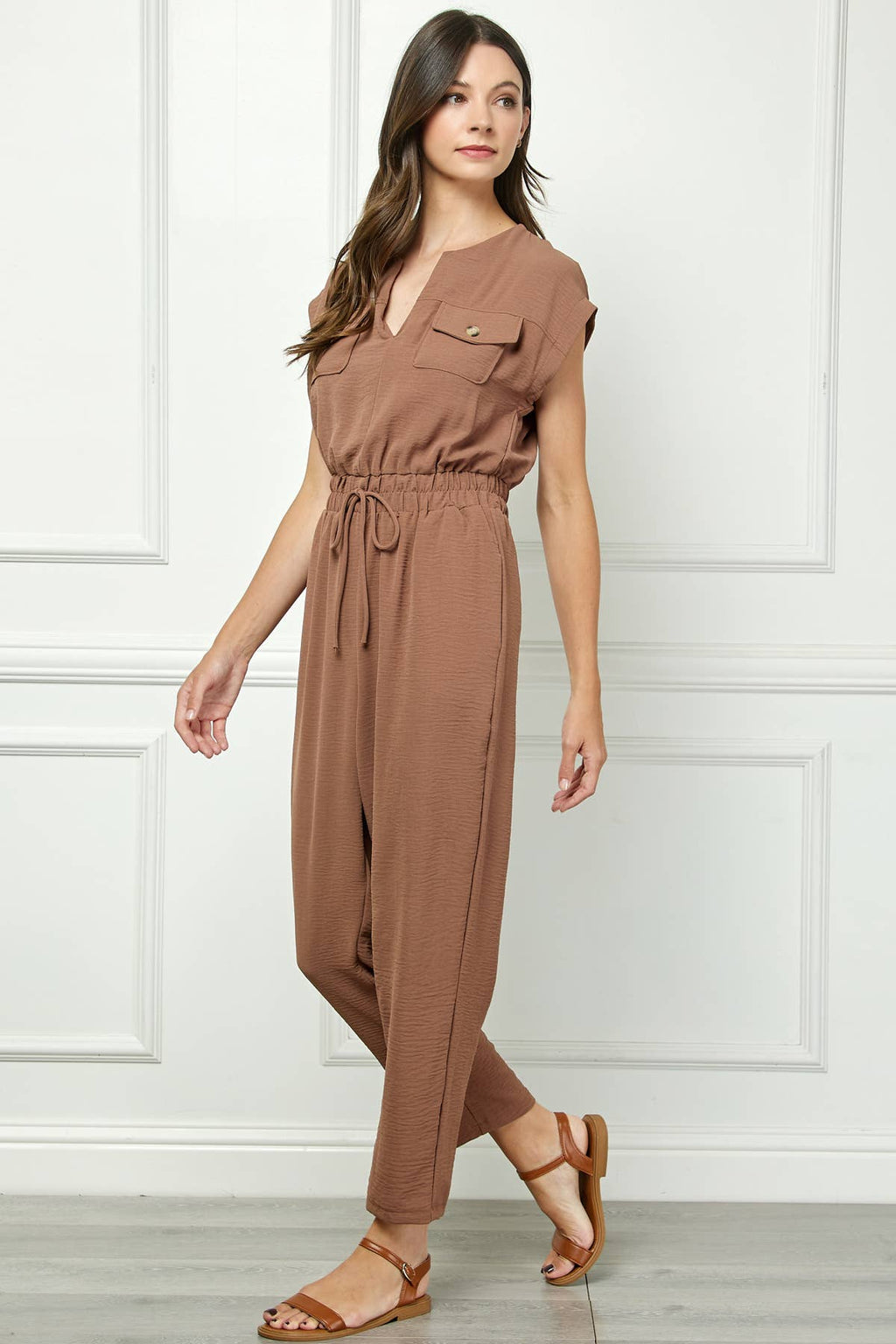 UTILITY JUMPSUIT WITH FRONT POCKETS