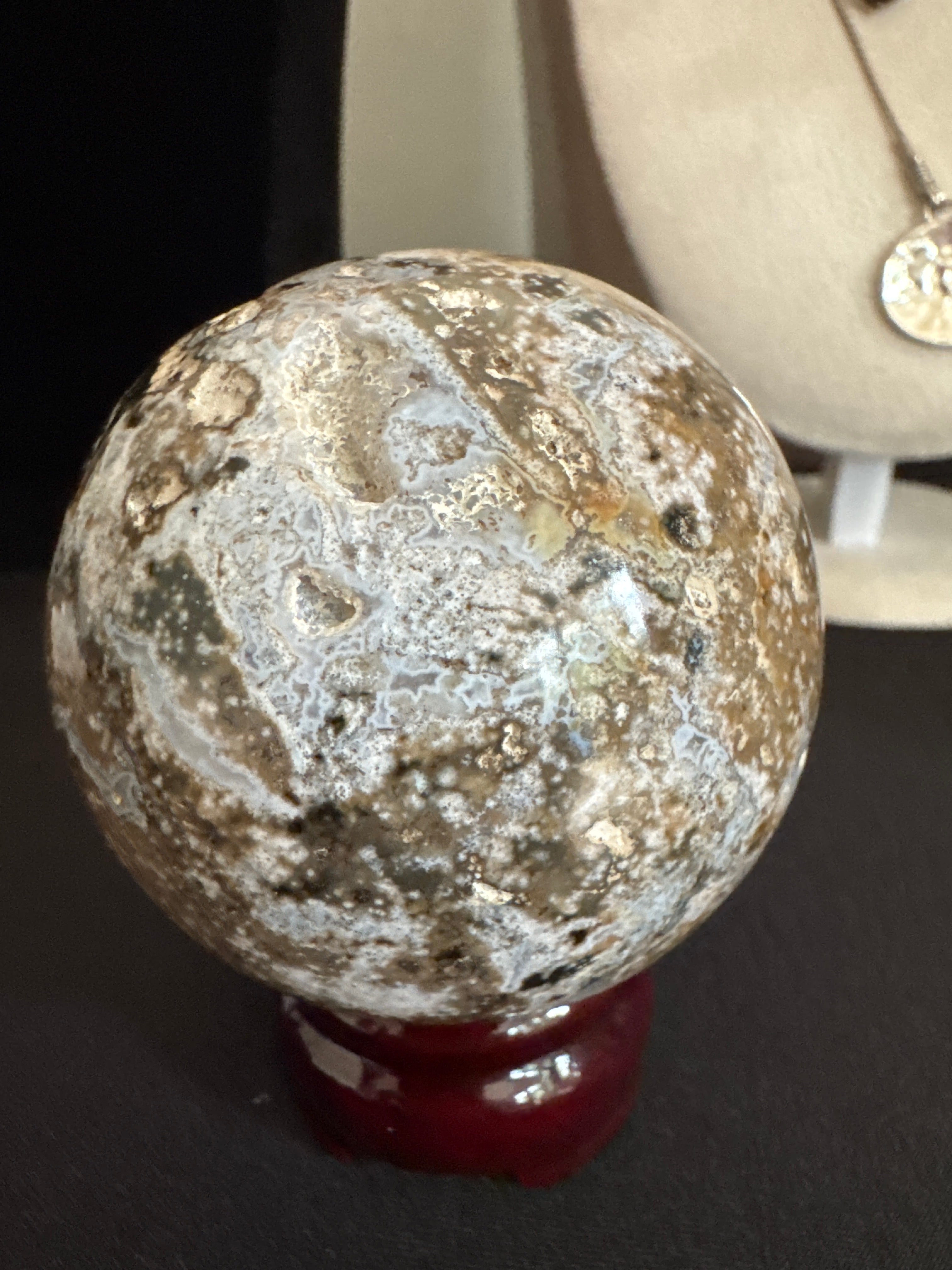 Ocean Jasper with Druzy Sphere