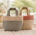 Japanese Mini Fleece-Trim Tote Bag