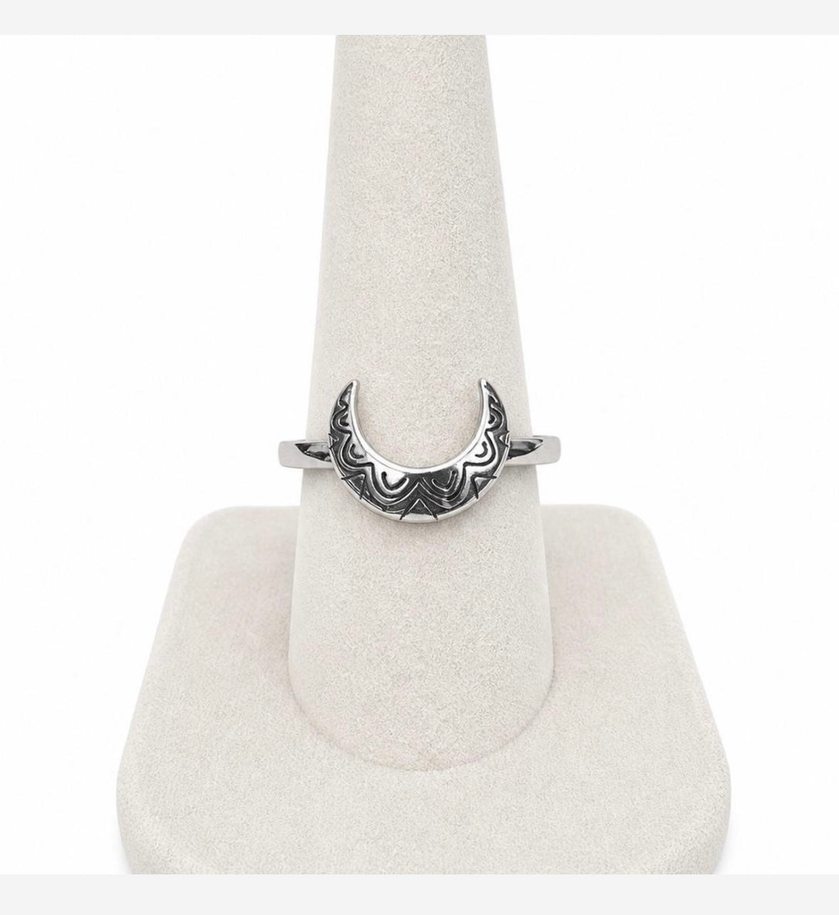 Crescent moon ring