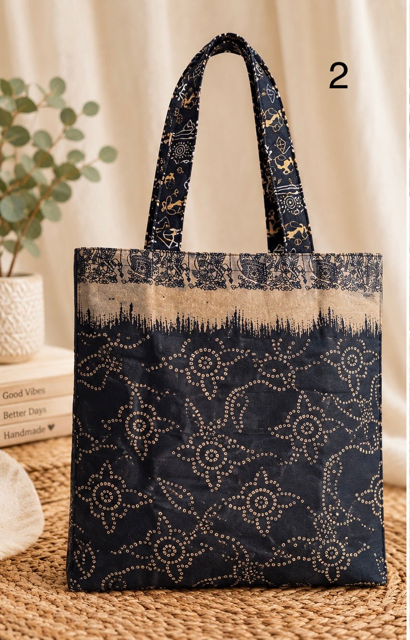 One-of-a-Kind Upcycled Sari Tote Bag/Handcrafted & Sustainable