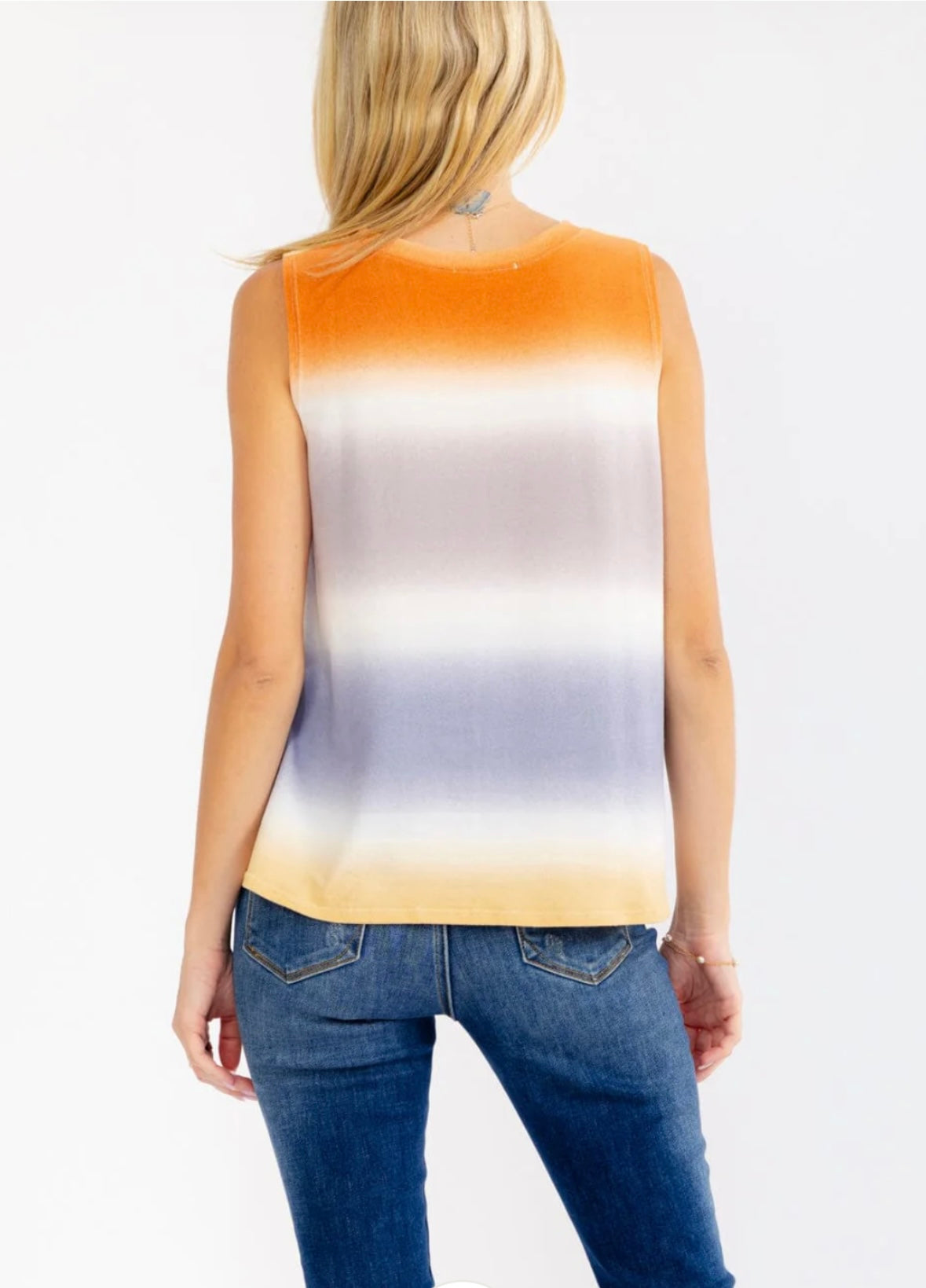 WOMEN'S SLEEVELESS TIE DYE TANK TOP