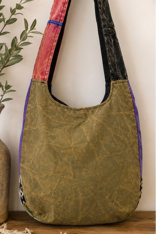 Boho Patchwork Embroidered Large Shoulder Tote Bag