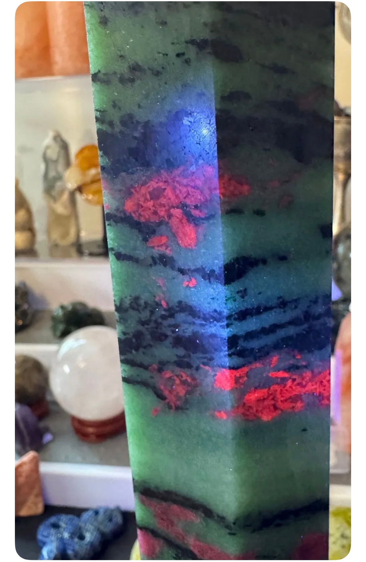 Show piece , Ruby in Zoisite