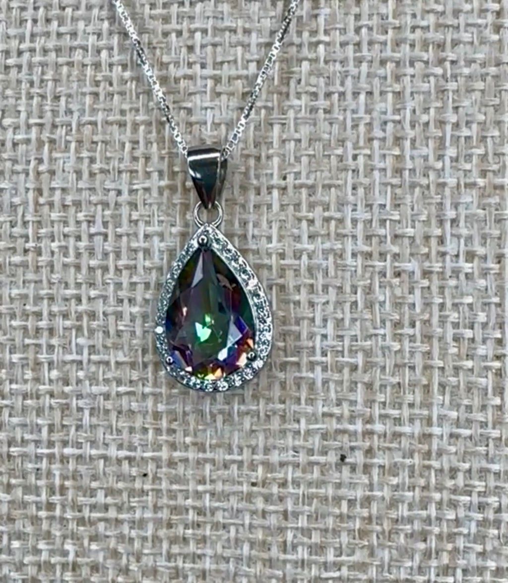 Mystic Topaz Sterling silver necklace