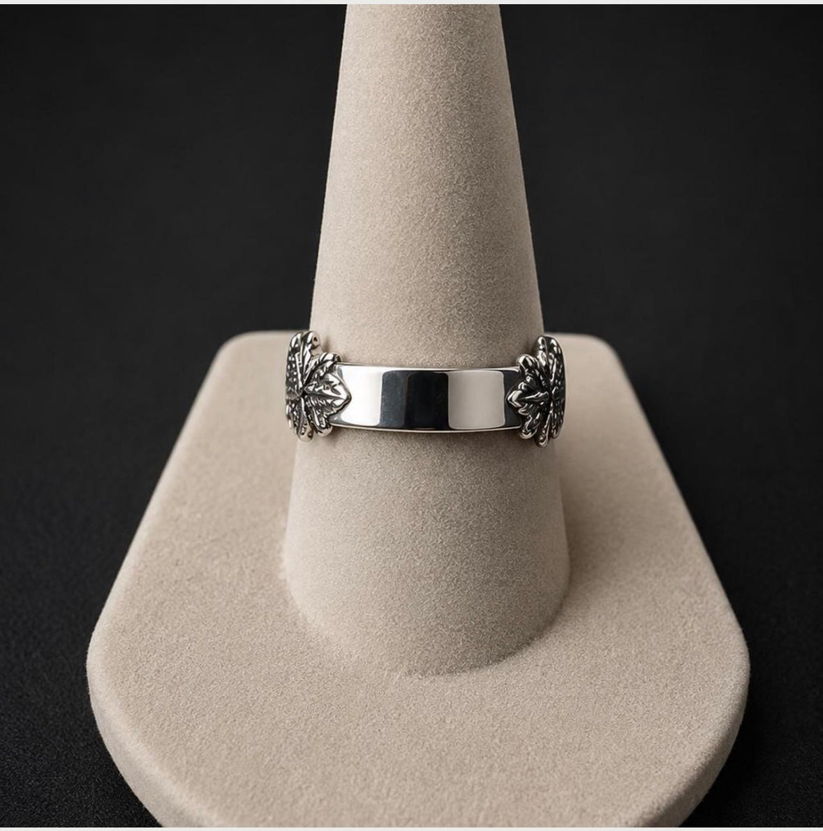 Sterling Silver Leaf Ring