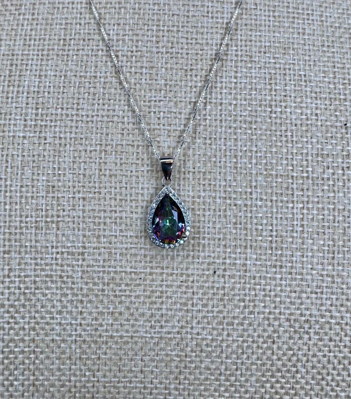 Mystic Topaz Sterling silver necklace