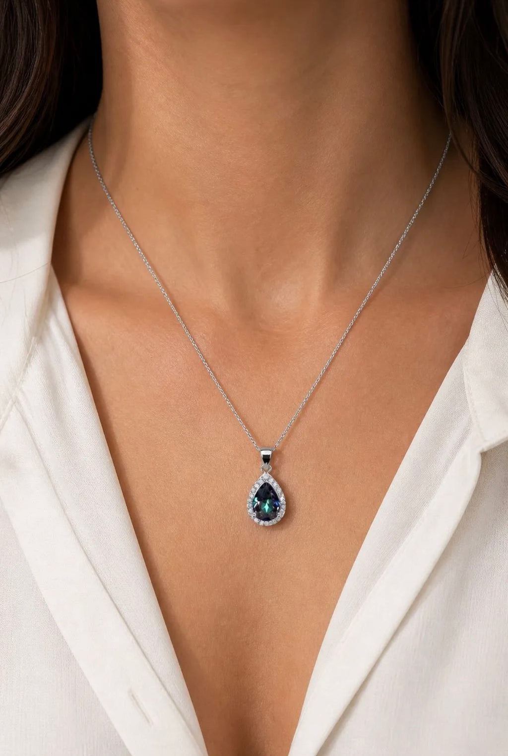 Mystic Topaz Sterling silver necklace