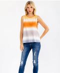 WOMEN'S SLEEVELESS TIE DYE TANK TOP