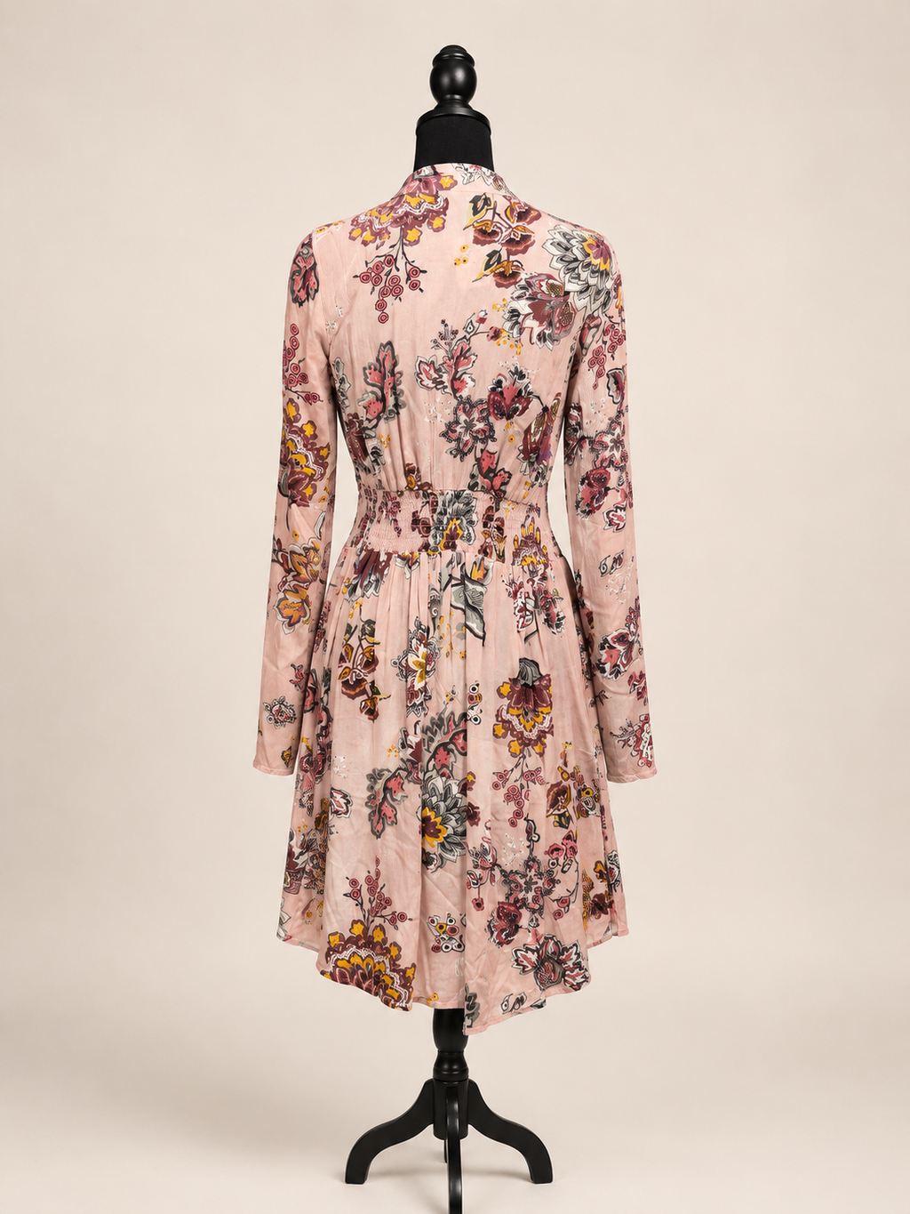 Pink flower cardigan, kimono robe small