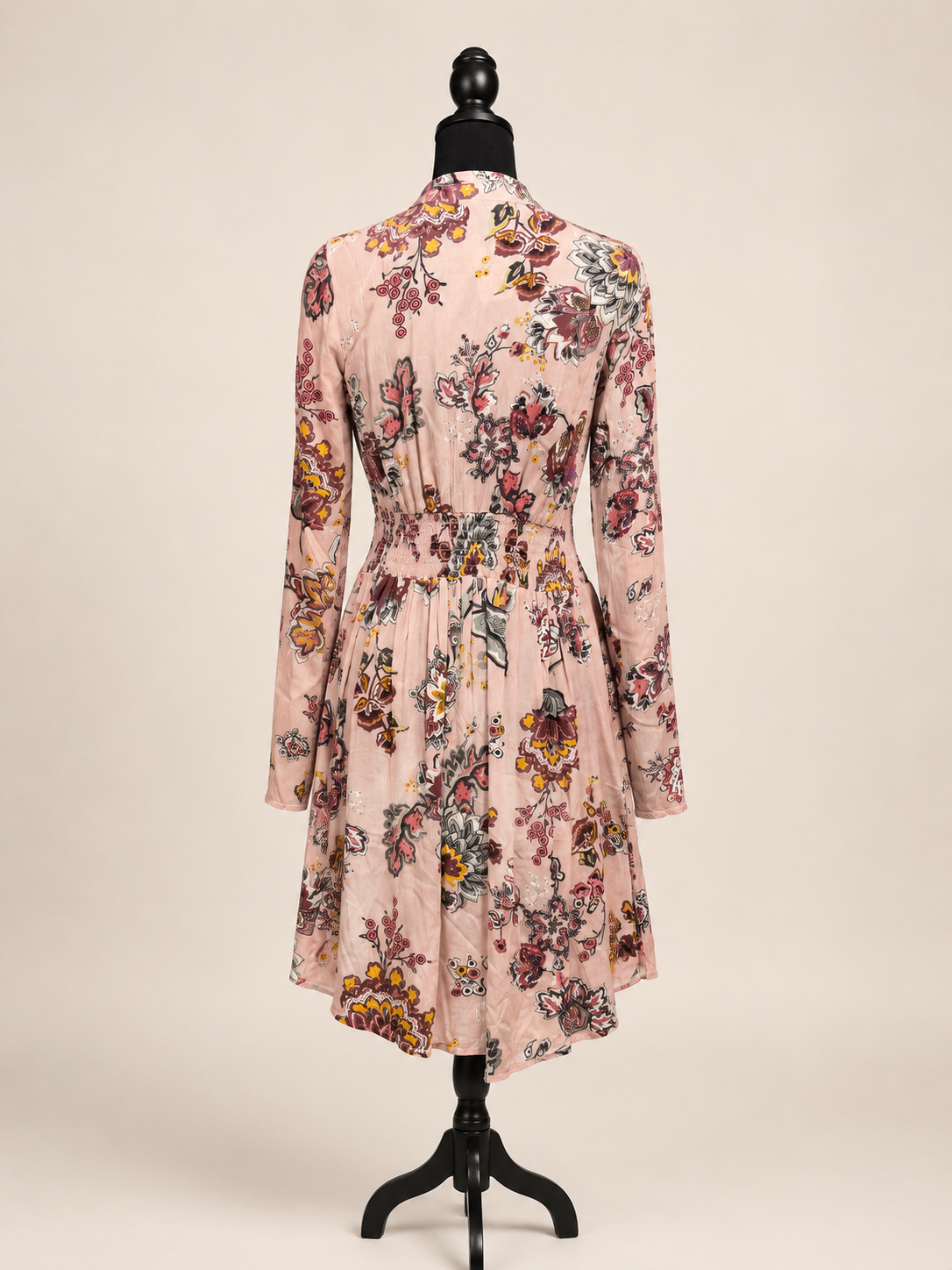 Pink flower cardigan, kimono robe small