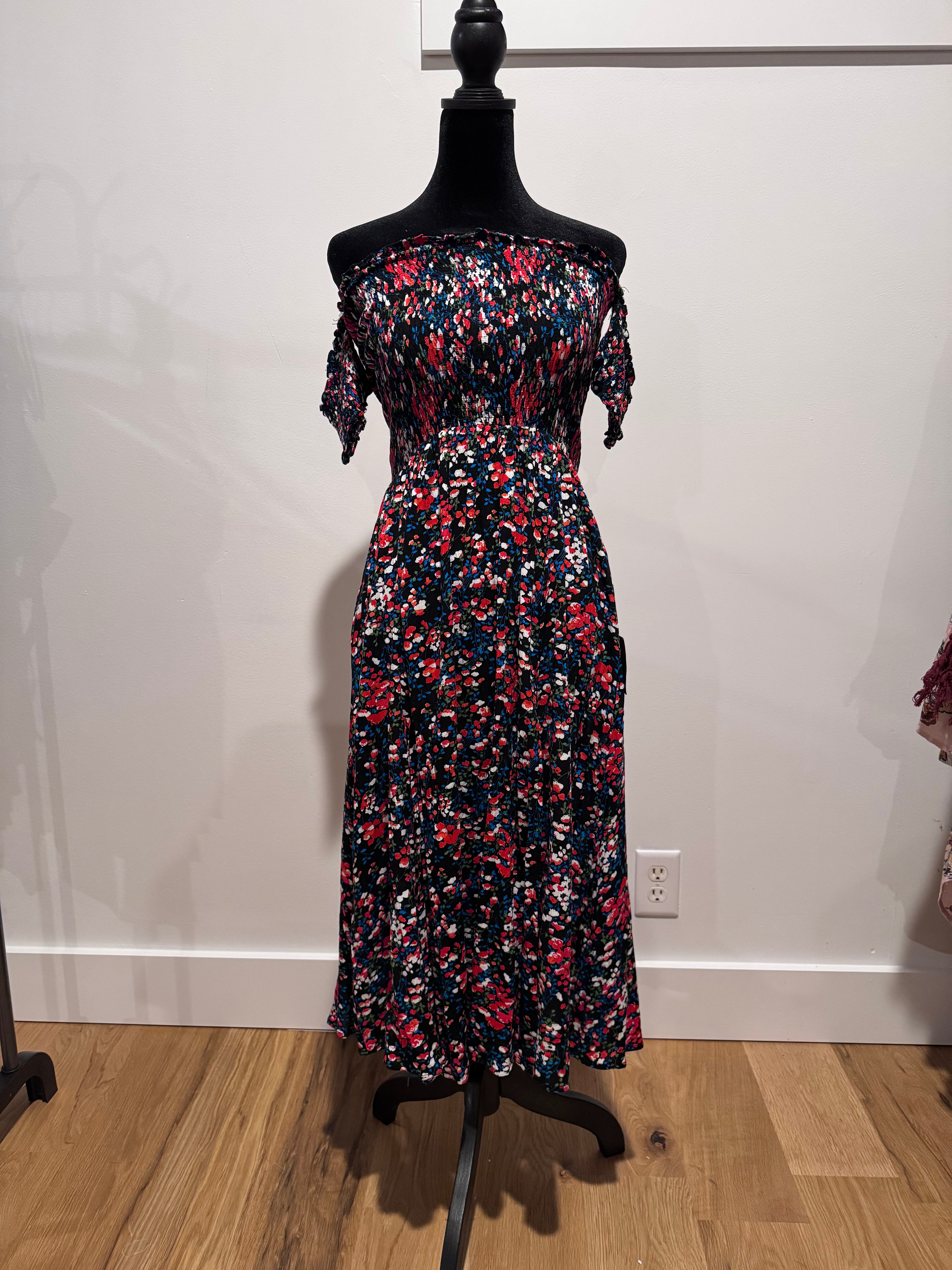 Off the  shoulder flower dress size small