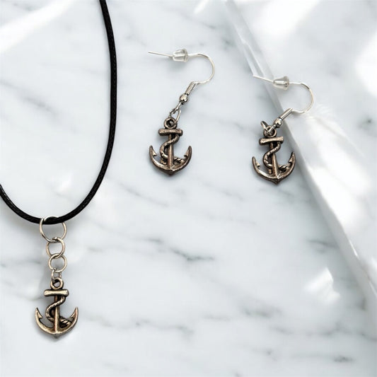 “Anchored in Strength” Necklace & Earring Set