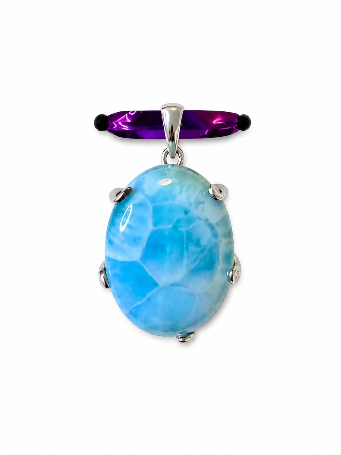 Larimar Stone on 925 Sterling silver