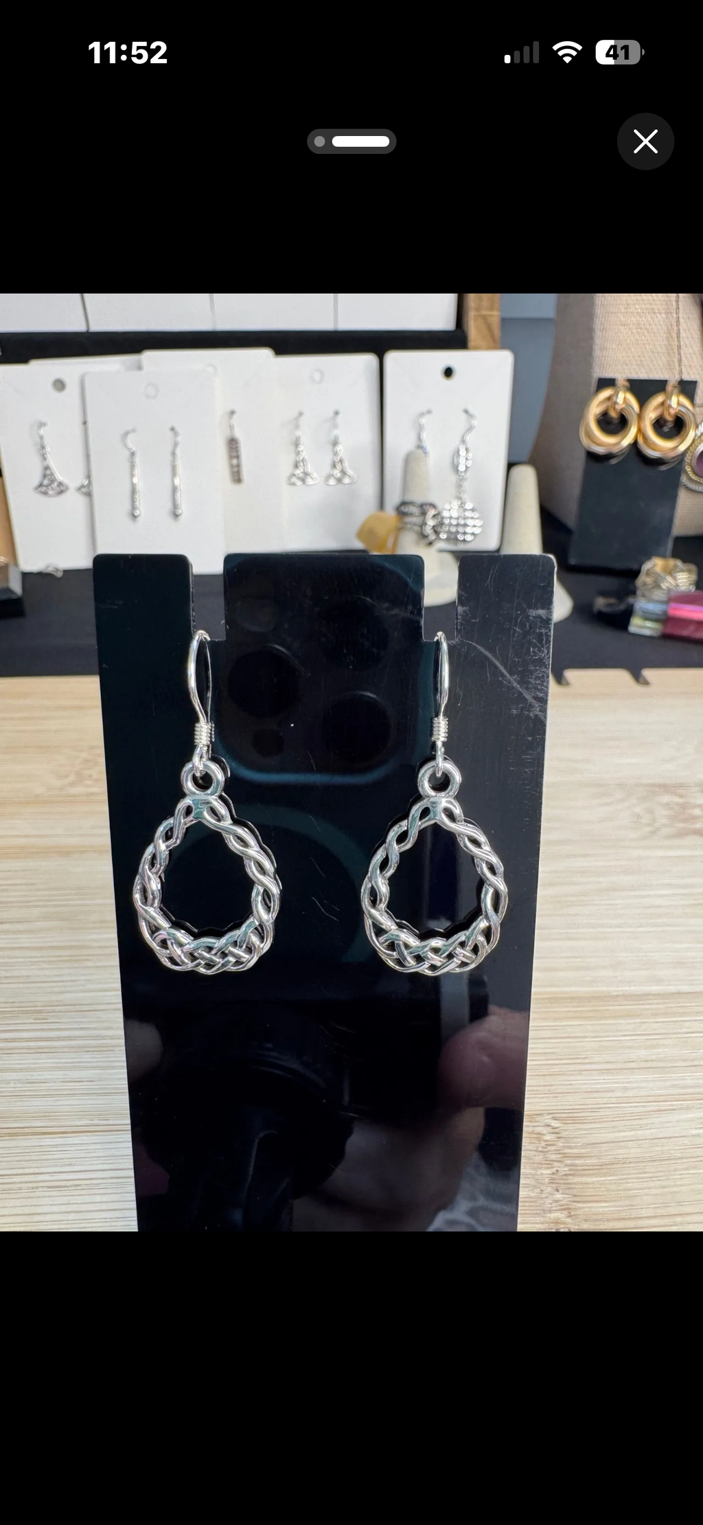 Teardrop Celtic earrings 925 sterling silver