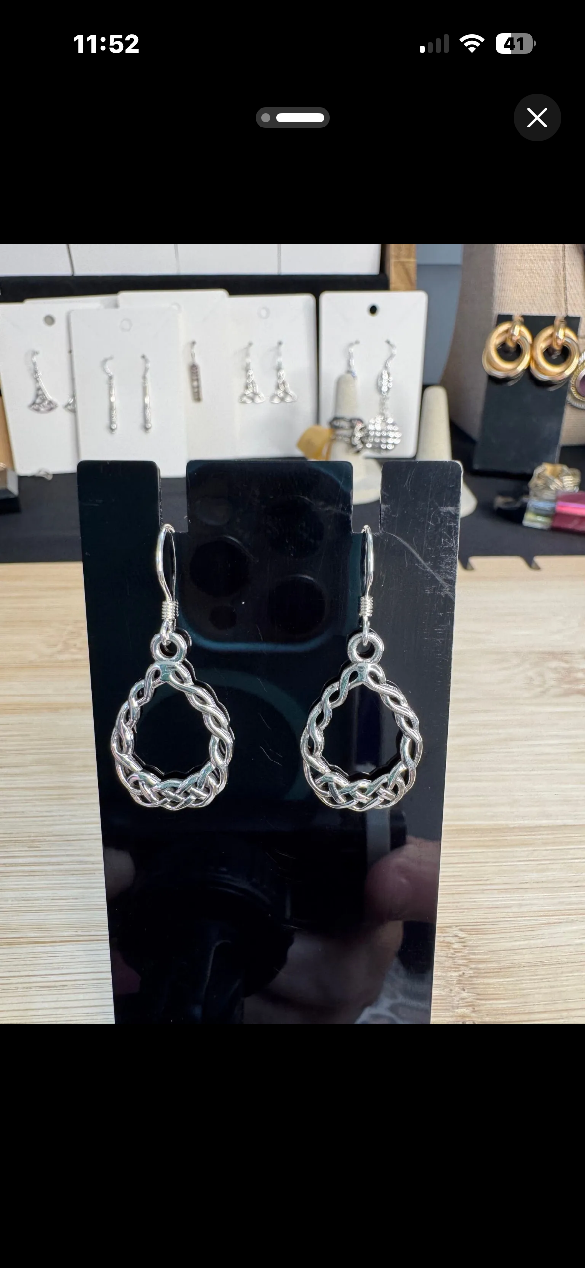 Teardrop Celtic earrings 925 sterling silver