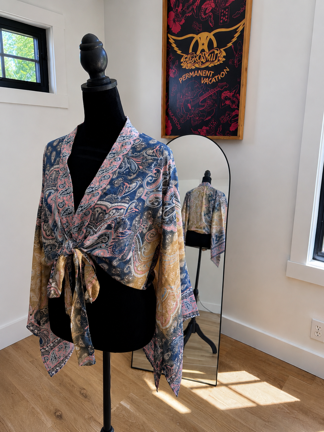 One of a kind European style tie half shirt