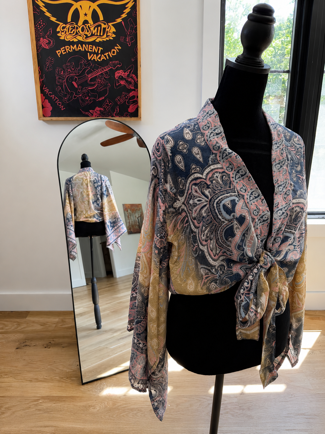 One of a kind European style tie half shirt