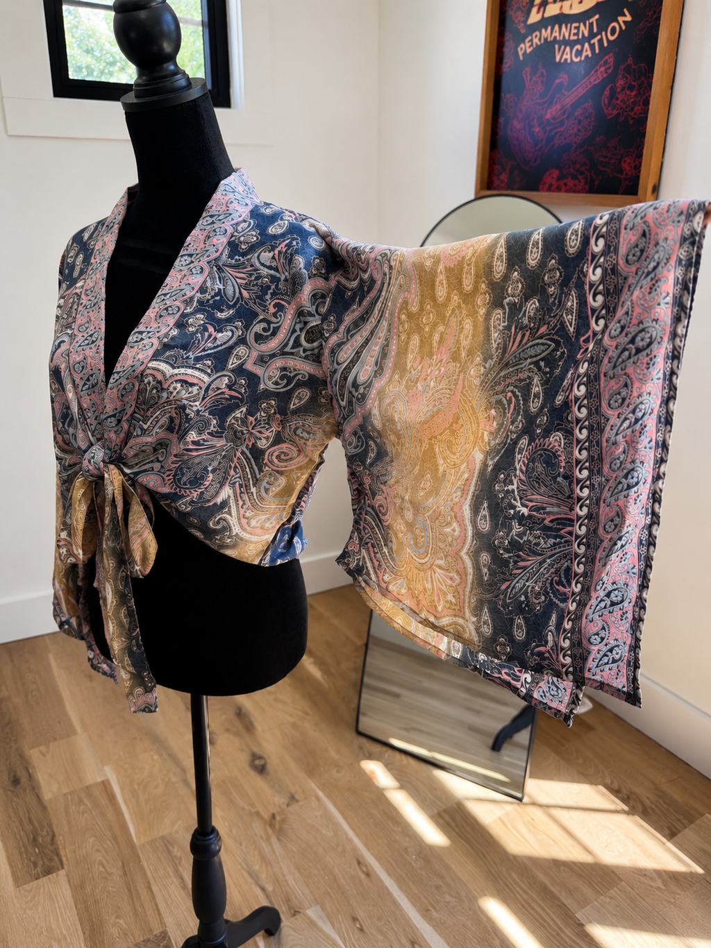 One of a kind European style tie half shirt