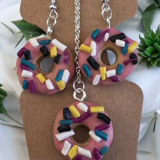 Sprinkled Sweetness Donut Jewelry Set