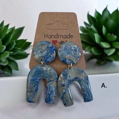 Riverbend Sparkle Polymer Clay Earrings