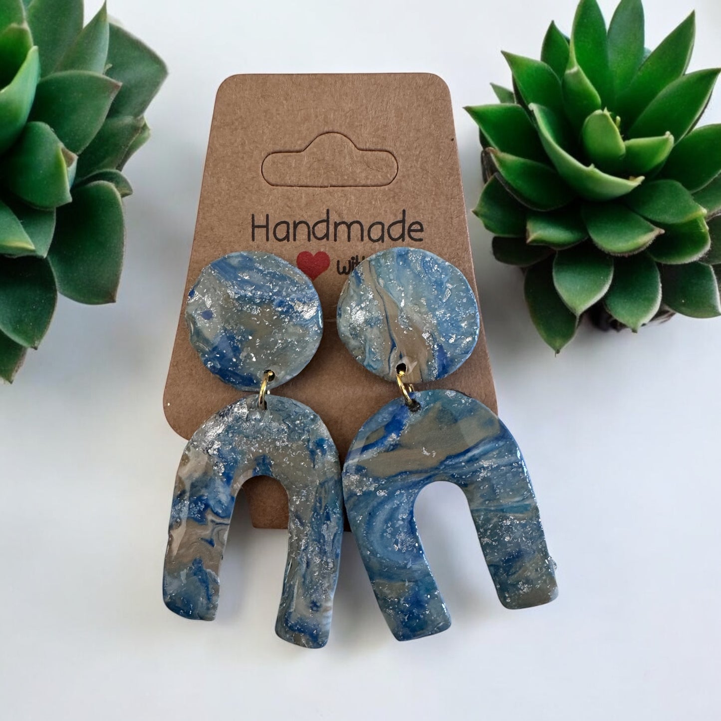 Riverbend Sparkle Polymer Clay Earrings