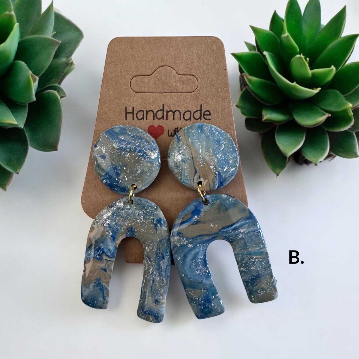 Riverbend Sparkle Polymer Clay Earrings