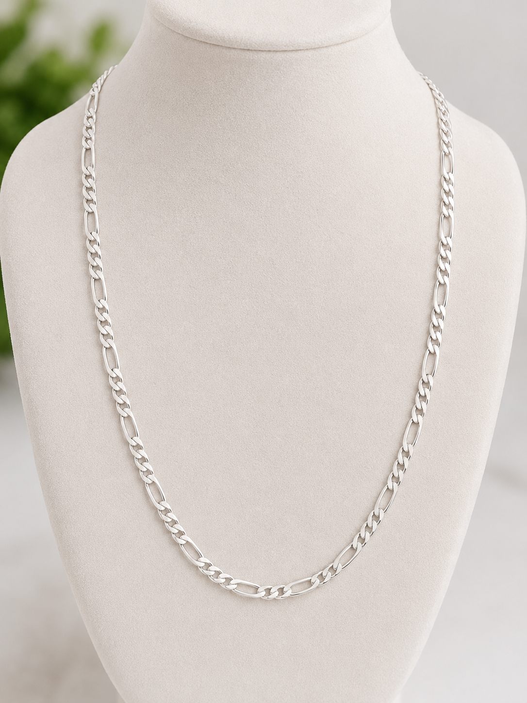 Figaro Sterling Silver Chain