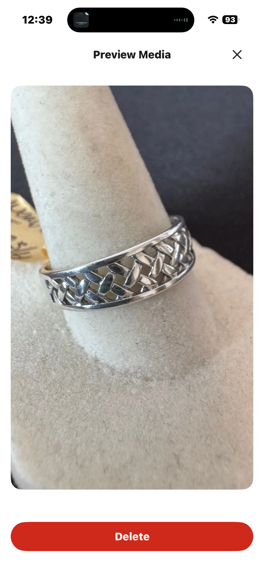 Sterling Silver Weave Ring