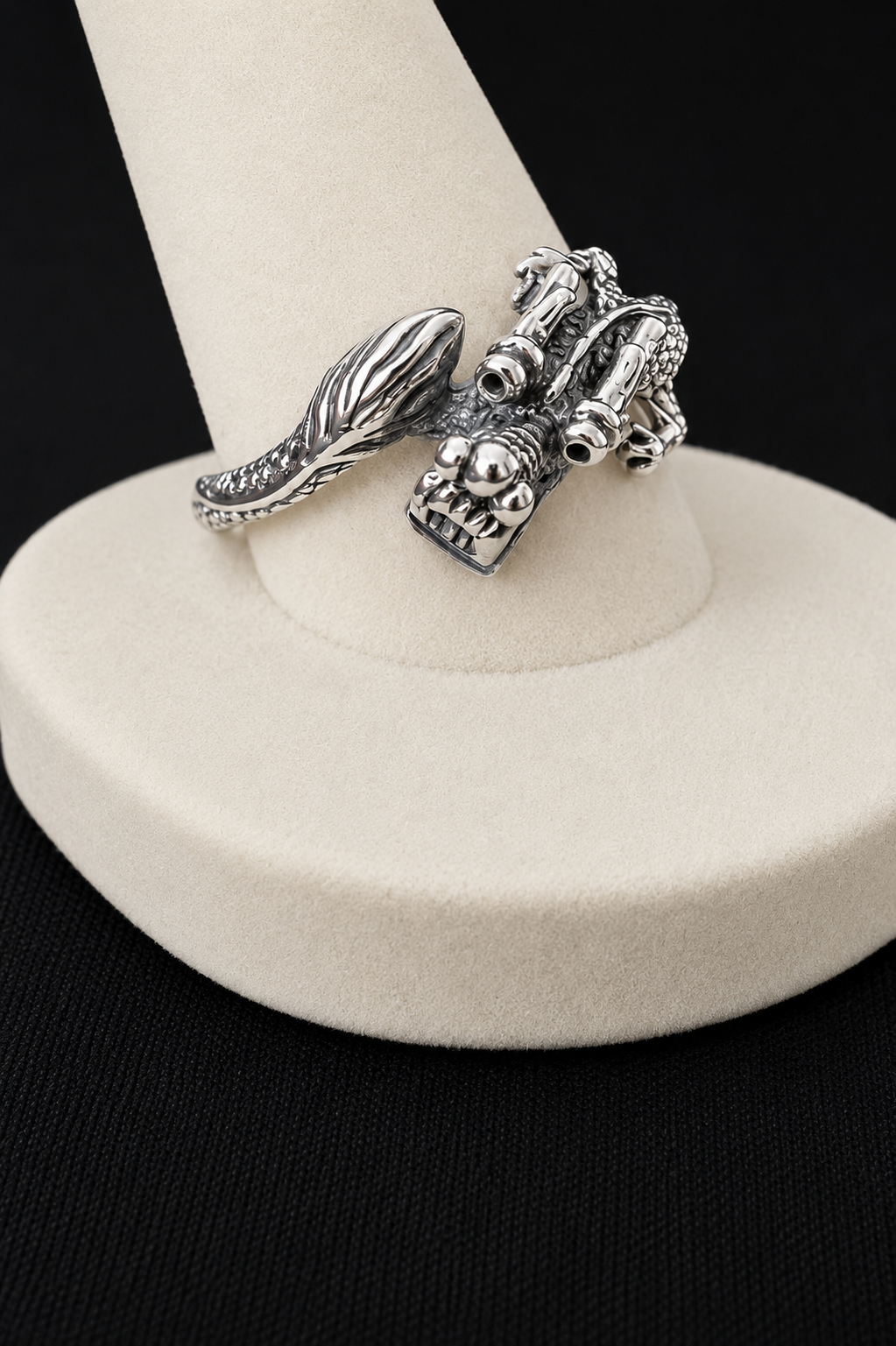 Sterling Silver Dragon Ring