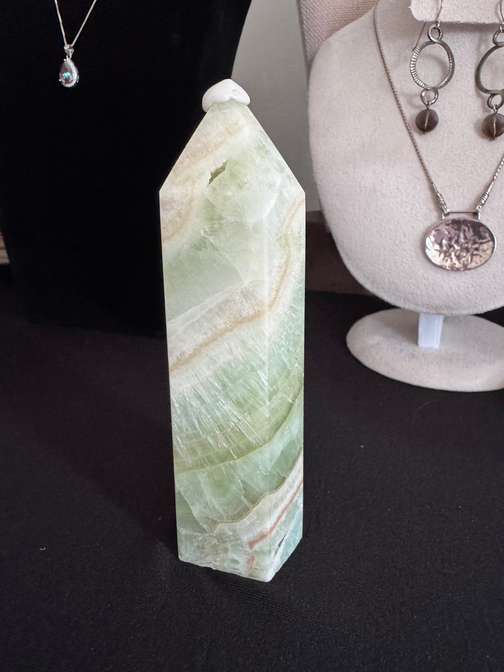 Pistachio Calcite Tower ￼