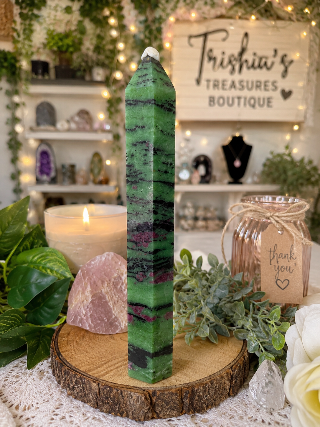 Show piece , Ruby in Zoisite