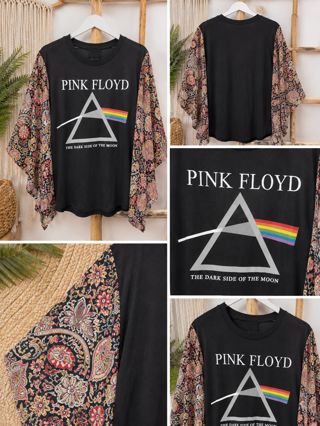 Pink Floyd / Fleetwood Mac Batwing Sleeve Graphic Top