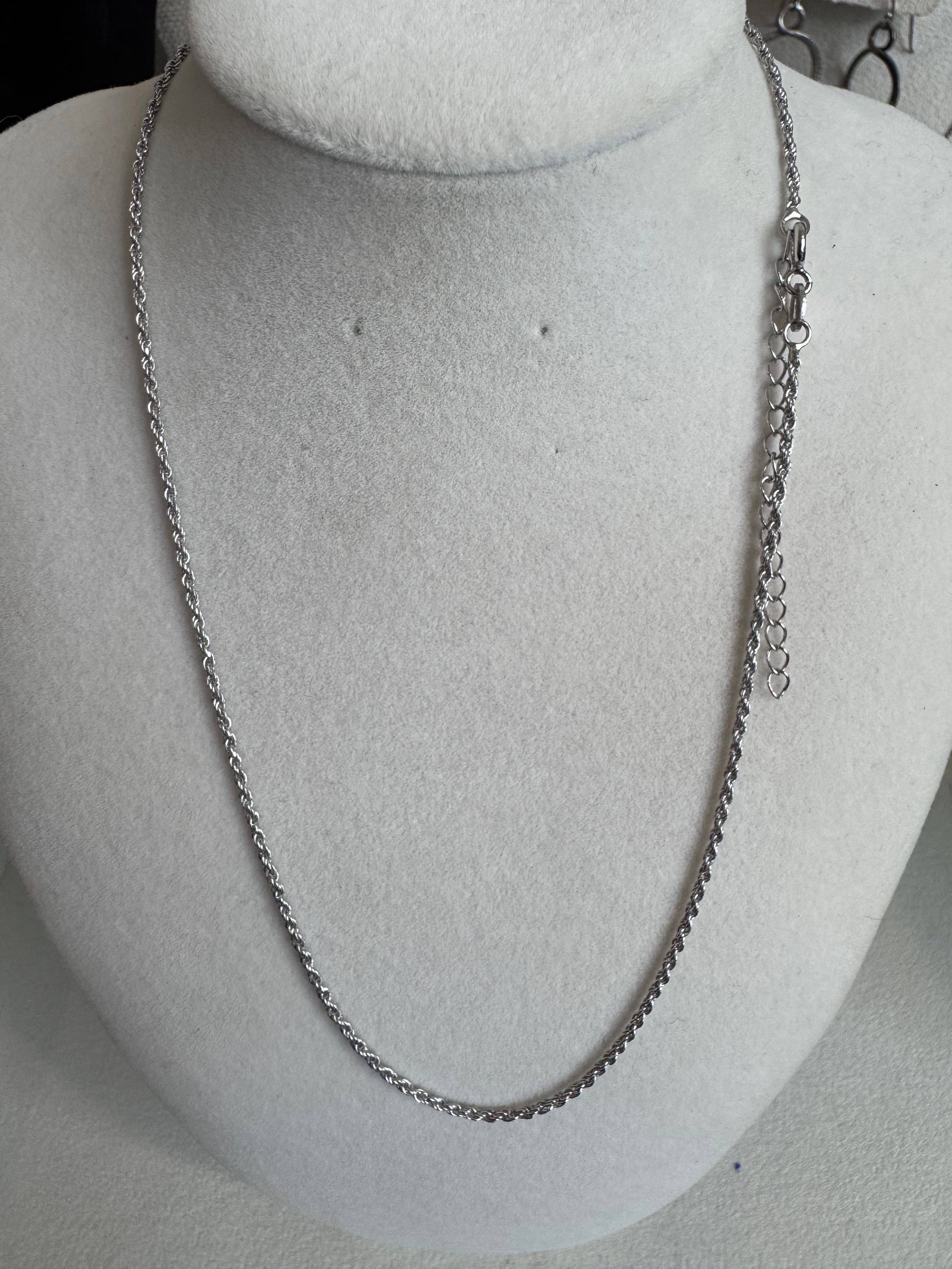 Sterling silver rope chain